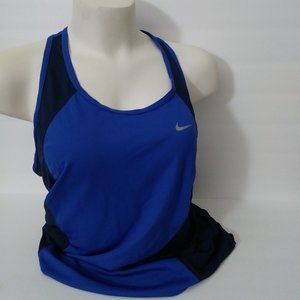 Nike Navy Blue and Light Blue Mesh Tank Top Size Large